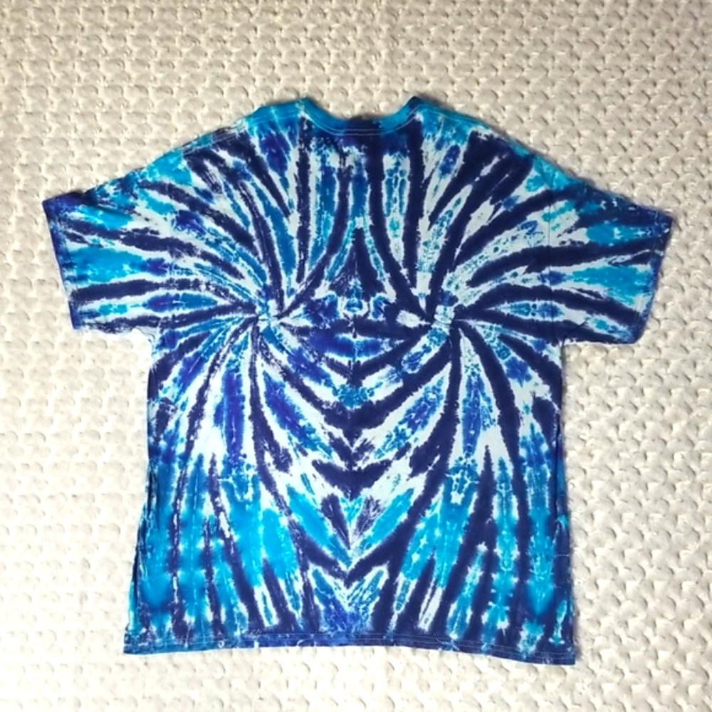 Hand Crafted Handmade Upcycled 2XL Short Sleeve 100% Cotton Tie Dye T-shirt - Picture 10 of 10